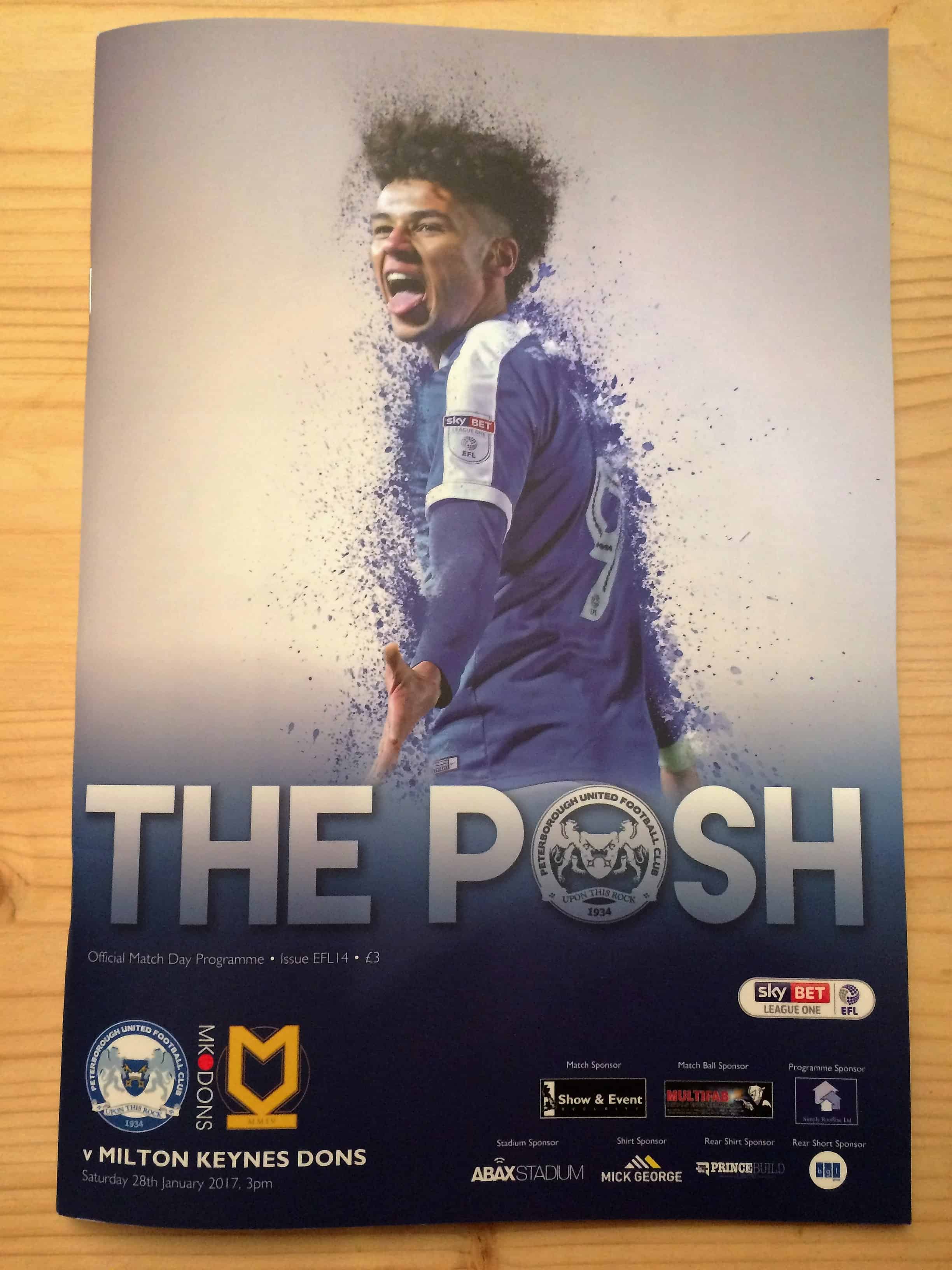 Peterborough United FC v MK Dons (Milton Keynes Dons)